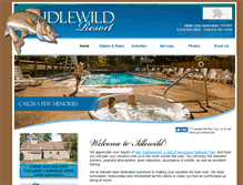 Tablet Screenshot of idlewildresort.com